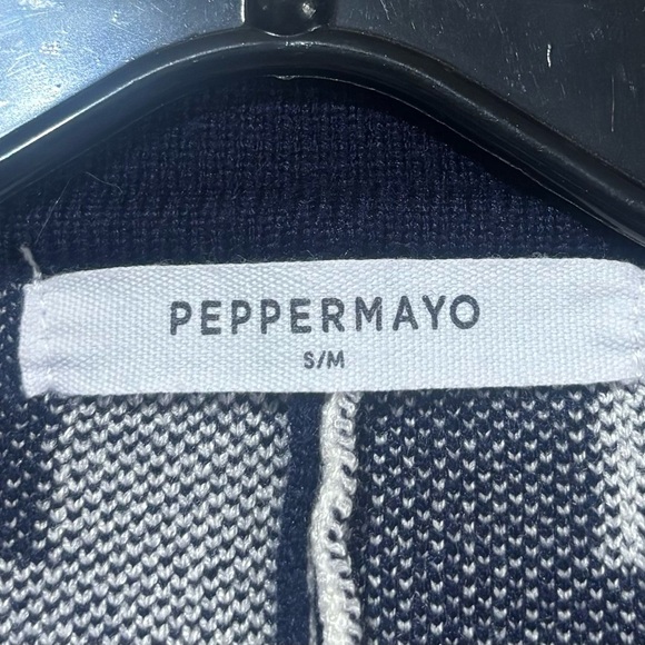 Peppermayo Navy Blue and White Checkered Romper 70's Vibe S/M - Picture 6 of 9